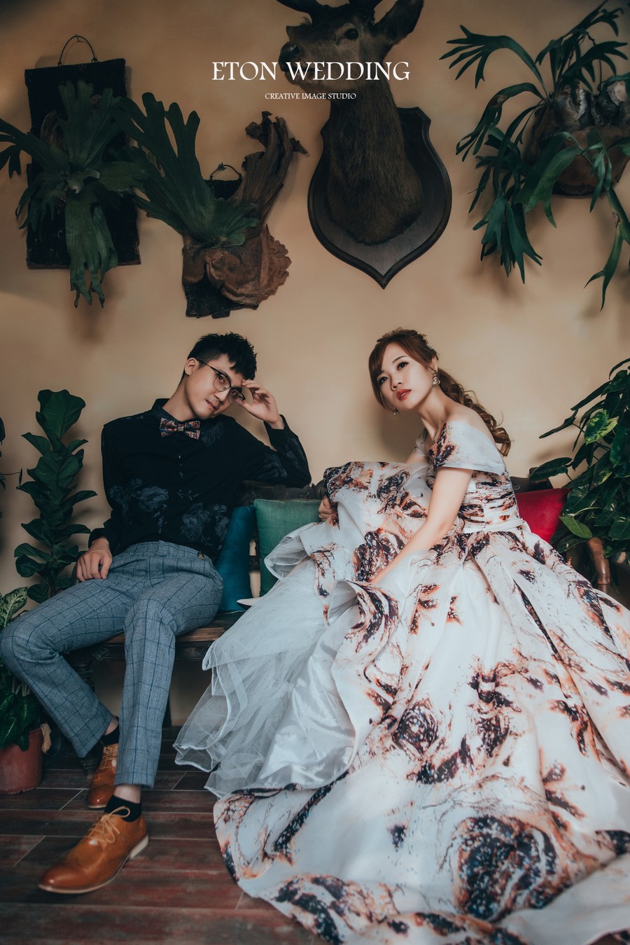 花布款禮服婚紗全新免費升等 婚紗攝影 攝影工作室 自助婚紗 婚紗工作室